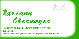 mariann obermayer business card
